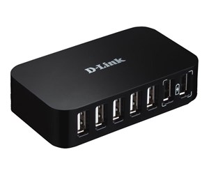 USB-hub - D-Link DUB-H7 7 Ports Hub USB-hub - 7 porter - Svart - DUB-H7