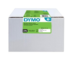 Papir, Fotopapir & Etiketter - DYMO LW adresseetiketter, 28mm x 89mm, 24 ruller med 130 stk. (3120 stk. i alt) - 13188