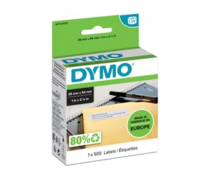 Papir, Fotopapir & Etiketter - DYMO LW store retur adresseetiketter, 25mm x 54mm, ruller med 500 stk. - 11352