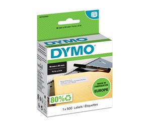 Papir, Fotopapir & Etiketter - DYMO LW multifunksjonelle/retur adresse etiketter, 19mm x 51mm, ruller med 500 stk. - S0722550