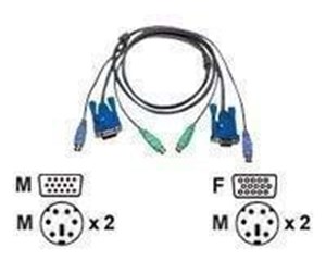 KVM-kabel - ATEN Kabel til tastatur / video / mus - 2L5003P/C