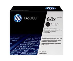 Printertilbehør blekk/toner - HP 64X / CC364X High Capacity Black Toner - Laser toner Svart - CC364X