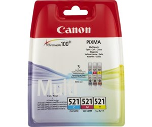 Printertilbehør blekk/toner - Canon CLI-521 / 2934B010 C/M/Y Multi Pack - Blekkpatron Blå - 2934B010