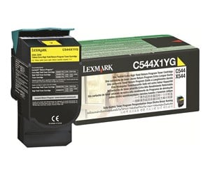 Printertilbehør blekk/toner - Lexmark C544X1YG Yellow Toner - Laser toner Yellow - C544X1YG