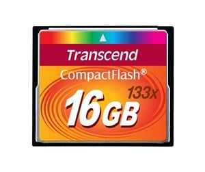 Minnekort - Transcend Compact Flash 133x - 50MB/s - 16GB - TS16GCF133