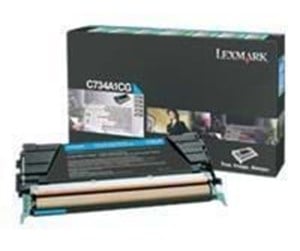 Printertilbehør blekk/toner - Lexmark C734A1CG Toner - Laser toner Blå - C734A1CG