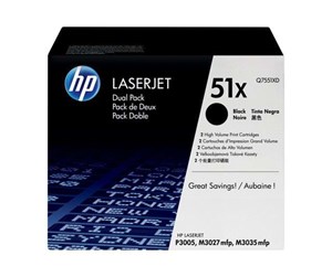 Printertilbehør blekk/toner - HP 51XD / Q7551XD - Black Laser Toner - Laser toner Svart - Q7551XD