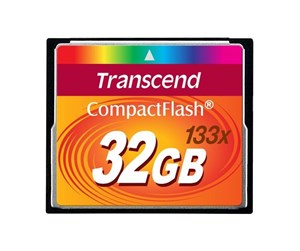 Minnekort - Transcend Compact Flash 133x - 50MB/s - 32GB - TS32GCF133