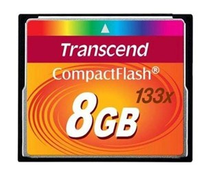 Minnekort - Transcend Compact Flash 133x - 50MB/s - 8GB - TS8GCF133