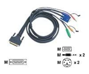 KVM-kabel - ATEN KVM-kabel DB25 han til 2xPS/2 han - 2L-1710P