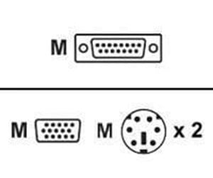 KVM-kabel - ATEN KVM-kabel SPHD15 han til 2xPS/2 h - 2L-5206P