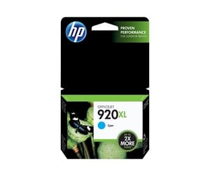 Printertilbehør blekk/toner - HP 920XL / CD972AE High Capacity Cyan Ink - Blekkpatron Blå - CD972AE