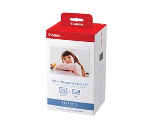 Papir, Fotopapir & Etiketter - Canon KP-108IN Color Ink Paper Set for Selphy - 3115B001