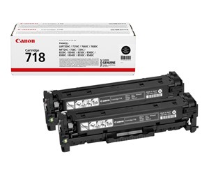 Printertilbehør blekk/toner - Canon CRG 718 / 2662B002 Black Twinpack - Laser toner Svart - 2662B005