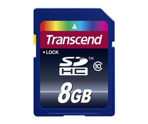 Minnekort - Transcend SDHC - 8 GB - Class 10 - TS8GSDHC10