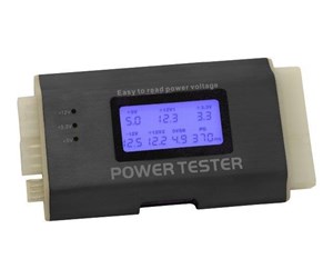 Kabinett tilbehør (kjølepasta mv.) - DeLOCK PSU tester with LCD display - 18159