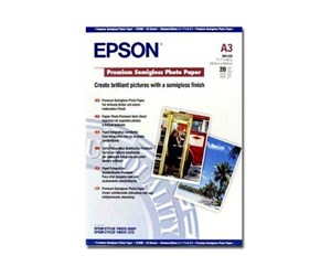 Papir, Fotopapir & Etiketter - Epson A3 Semi-Gloss Premium Photo Paper - C13S041334