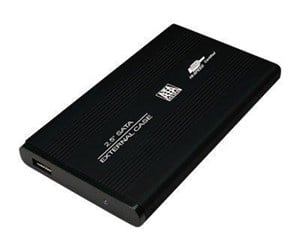 Harddisk - Tilbehør - LogiLink USB 2.0 - 2.5'' S-ATA HD box alu (sort) - UA0041B