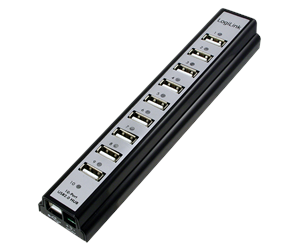 USB-hub - LogiLink USB2.0 HUB 10 ports liste m. psu USB-hub - 10 porter - UA0096