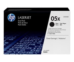 Printertilbehør blekk/toner - HP 05XD / CE505XD 2-Pack Black Toner - Laser toner Svart - CE505XD