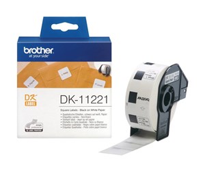 Papir, Fotopapir & Etiketter - Brother DK-11221 - Black on white - 23 x 23 mm 1000 label(s) labels - DK-11221