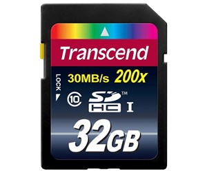 Minnekort - Transcend SDHC Memory Card - 32 GB - TS32GSDHC10