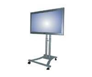 Veggmontering, AV-braketter & AV-møbler - Neomounts by NewStar LCD Mobil gulvstand -Sølv 80-120cm høj 50 kg 70" From 200 x 200 mm - PLASMA-M1200