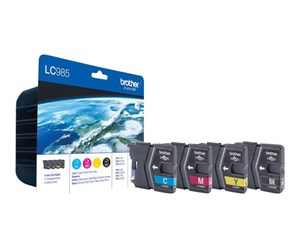 Printertilbehør blekk/toner - Brother LC985VALBPDR - Value Pack - 4-Pack (Balck Yellow Cyan Magenta) Ink - Blekkpatron Blå - LC985VALBPDR