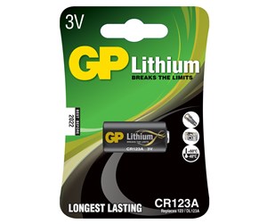 Kamerabatteri & Batterigrep - GP Photo Lithium CR123A - 3702