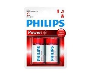 Batteri - Philips Power Life LR14P2B - batteri - C - LR14P2B/10