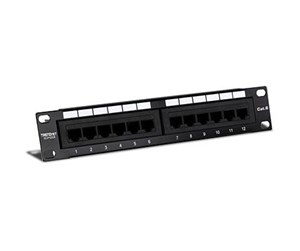 Tilbehør - TRENDnet TC-P12C6 12-Port Cat. 6 Unshielded Patch Panel - TC-P12C6