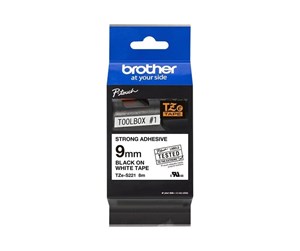 Papir, Fotopapir & Etiketter - Brother TZES221 -  - Black On White - Roll (0.9 cm x 8 m) - TZES221