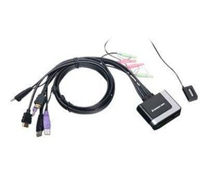 KVM-switch - IOGEAR 2-Port HD Cable KVM Switch with Audio GCS62HU - KVM / audio / USB switch - 2 porte - GCS62HU