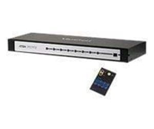 Videosplitter - ATEN 8 Port Video Switch VS0801 - switch til skærm/lyd - 8 porte - VS0801