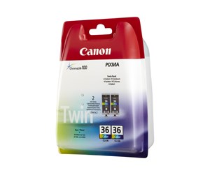 Printertilbehør blekk/toner - Canon CLI-36 / 1511B018 3-Color Twin - Blekkpatron Colour (cyan, magenta, yellow) - 1511B018