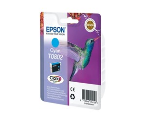 Printertilbehør blekk/toner - Epson T0802 - Cyan ink - Blekkpatron Blå - C13T08024021