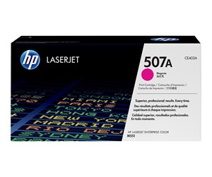 Printertilbehør blekk/toner - HP 507A / CE403A Magenta Toner - Laser toner Rød - CE403A