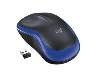 Mus - Logitech M185 Wireless - Mus - Optisk - 3 knapper - Blå - 910-002239