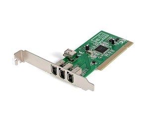 Nettverksadapter - StarTech.com PCI1394MP 4 port PCI 1394a FireWire Adapter Card - 3 External 1 Internal - PCI1394MP