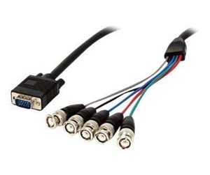 Skjermkabel - StarTech.com Coax HD15 VGA to 5 BNC Monitor Cable - display kabel - VGABNC5