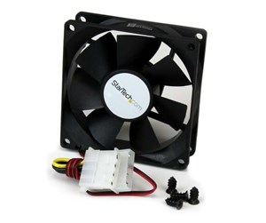 Kabinettvifte - StarTech.com 80x25mm Dual Ball Bearing Computer Case Fan w/ LP4 Connector - Kabinettvifte - 80mm - Svart - FANBOX