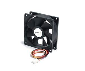 Kabinettvifte - StarTech.com 80x25mm Ball Bearing Quiet Computer Case Fan w/ TX3 Connector - Kabinettvifte - 80mm - Svart - FAN8X25TX3L