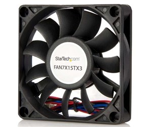 Kabinettvifte - StarTech.com 70x15mm Replacement Ball Bearing Computer Case Fan w/ TX3 Connector - Kabinettvifte - 70mm - Svart - FAN7X15TX3