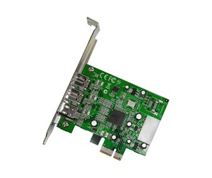 Nettverksadapter - StarTech.com 3 Port 2b 1a 1394 PCI Express FireWire Card Adapter - PEX1394B3