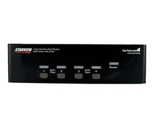 KVM-switch - StarTech.com 4 Port Dual DVI USB KVM Switch w/ Audio & USB Hub - KVM / audio / USB switch - 4 porte - SV431DD2DUA