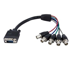 Skjermkabel - StarTech.com Coax HD15 VGA to 5 BNC RGBHV Monitor Cable - VGA-kabel - VGABNCMF1