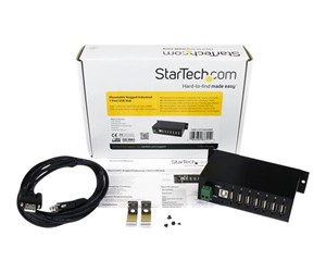 USB-hub - StarTech.com Mountable Rugged Industrial 7 Port USB Hub - hub - 7 porte USB-hub - 7 porter - Svart - ST7200USBM