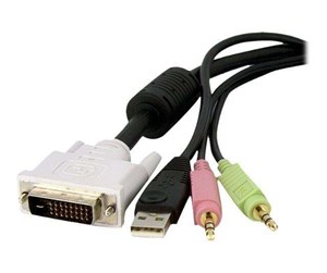 KVM-kabel - StarTech.com 4-in-1 USB Dual Link DVI-D - DVID4N1USB15