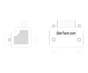 Parallell/seriell kabel - StarTech.com Right Angle DB9 to DB9 Serial Cable Adapter Type 1 - GC99MFRA1