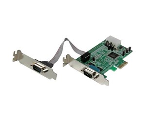 Nettverksadapter - StarTech.com PEX2S553LP 2 Port Low Profile Native RS232 PCI Express Serial Card with 16550 UART - PEX2S553LP